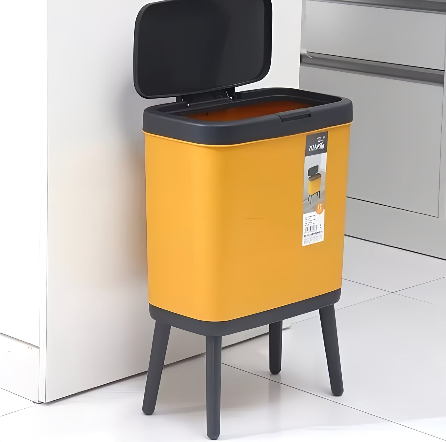 High-Foot Trash Bin