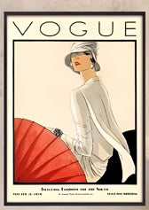 Vintage Cuadros Vogue Figure