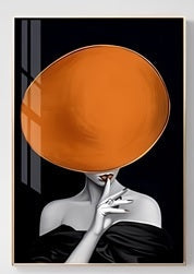 Abstract Black Orange Canvas
